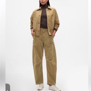 GAP Twill Barrel Pants Size 2 High Rise